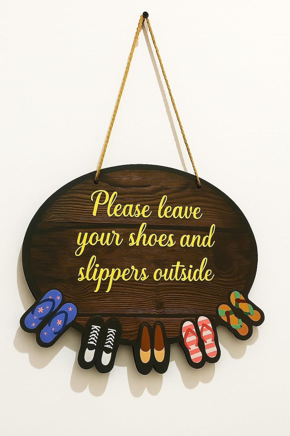 Vibhsa "Please Remove Your Shoes" Door Sign