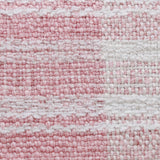 Soft Pink Plaid Textured Velvet Flange Decorative Pillow, 20" x 20"