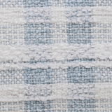 Soft Plaid Blue Textured Velvet Flange Decorative Pillow, 20" x 20"