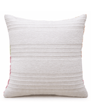 textured stripe embroidered decorative pillow