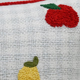 floral embroidered lumbar pillow