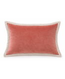 Solid Velvet Pick-Stitch Decorative Lumbar Pillow 14 x 20
