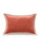 Solid Velvet Pick-Stitch Decorative Lumbar Pillow 14 x 20