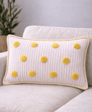 whimsical sheep embroidered pillow