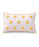 whimsical sheep embroidered pillow