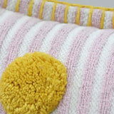 whimsical sheep embroidered pillow