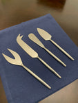 Cheese Knives Stainless Steel set of 4 hand forged, Silver