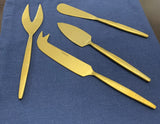 Golden Cheese knives set of 4 Stainless Steel Hammered