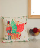 Alpine Holiday Nutcracker Ballet Ballerina Holiday Pillow, 20" x 20"