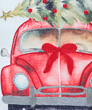 Alpine Holiday Merry Christmas Ride Holiday Pillow, 20" x 20"