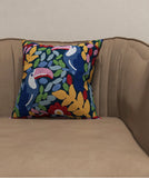 Novelty Hooked Decorative Pillow with Birds and Floral Design, 20"X20"