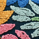 Novelty Hooked Decorative Pillow with Birds and Floral Design, 20"X20"