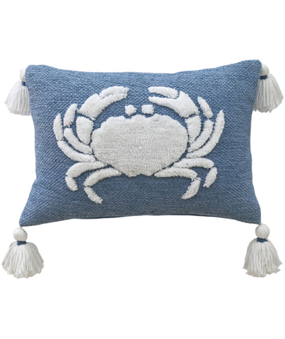 Baltic Table Tufted Pillow with Corner Tassels, 14" x 20"