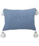 Baltic Table Tufted Pillow with Corner Tassels, 14" x 20"