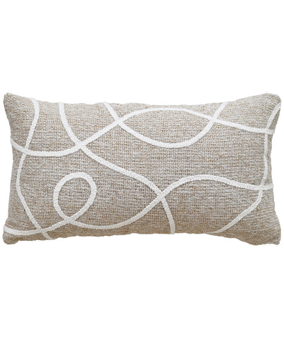Linden Street Handwoven & Machine Embroidered Decorative Pillow, 14" x 24"