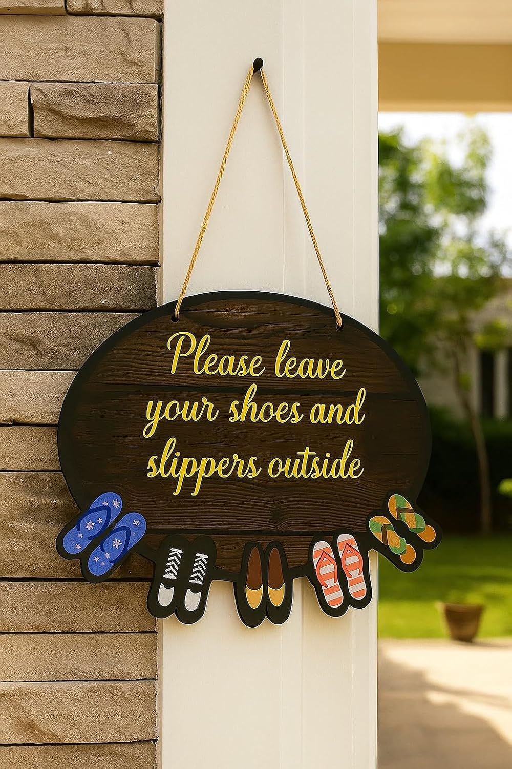 Vibhsa "Please Remove Your Shoes" Door Sign