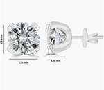 925 Sterling Silver 5mm, 0.78 CT moissanite earrings studs  round shape