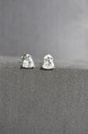 925 sterling silver moissanite studs earrings triangle