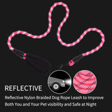6 FT Dog Leash for Large and Medium Dogs-Pink Set of 5