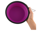 5" Portable and Foldable Small Dog Bowl-Purple set of 5