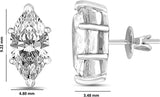 Moissanite Earrings 0.47 Carat Moissanite 925 Sterling Silver