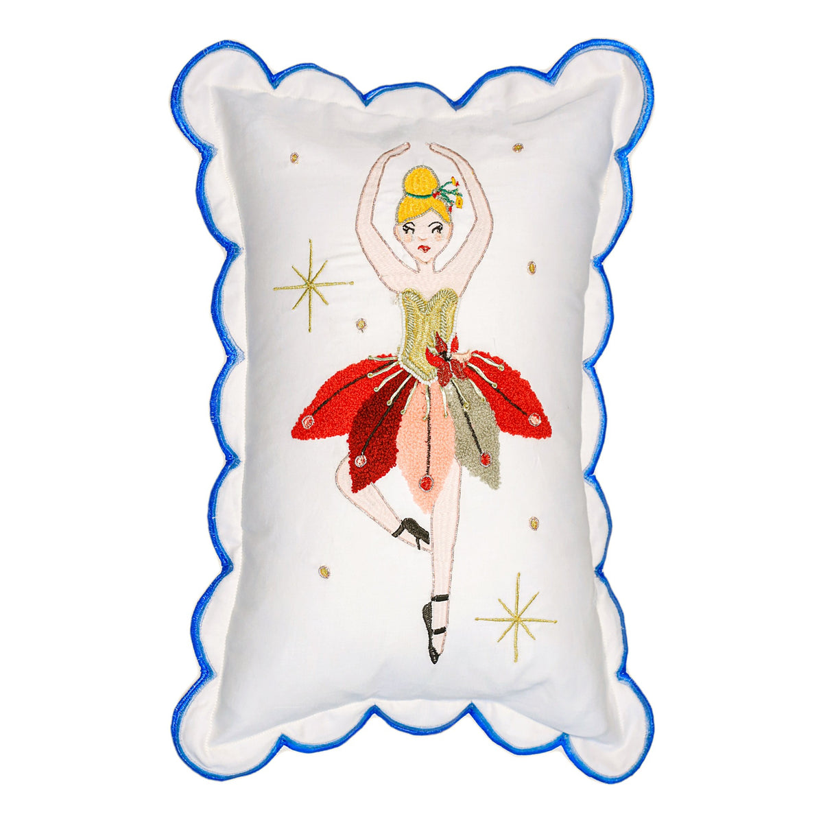 Vibhsa Ballerina Christmas Pillow 14" x 20"