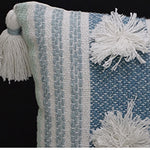 decorative throw pillow in blue 