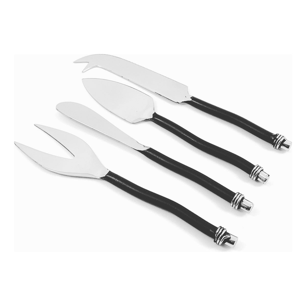 Vibhsa Cheese knives set of 4 (Stainless Steel, curved handle)