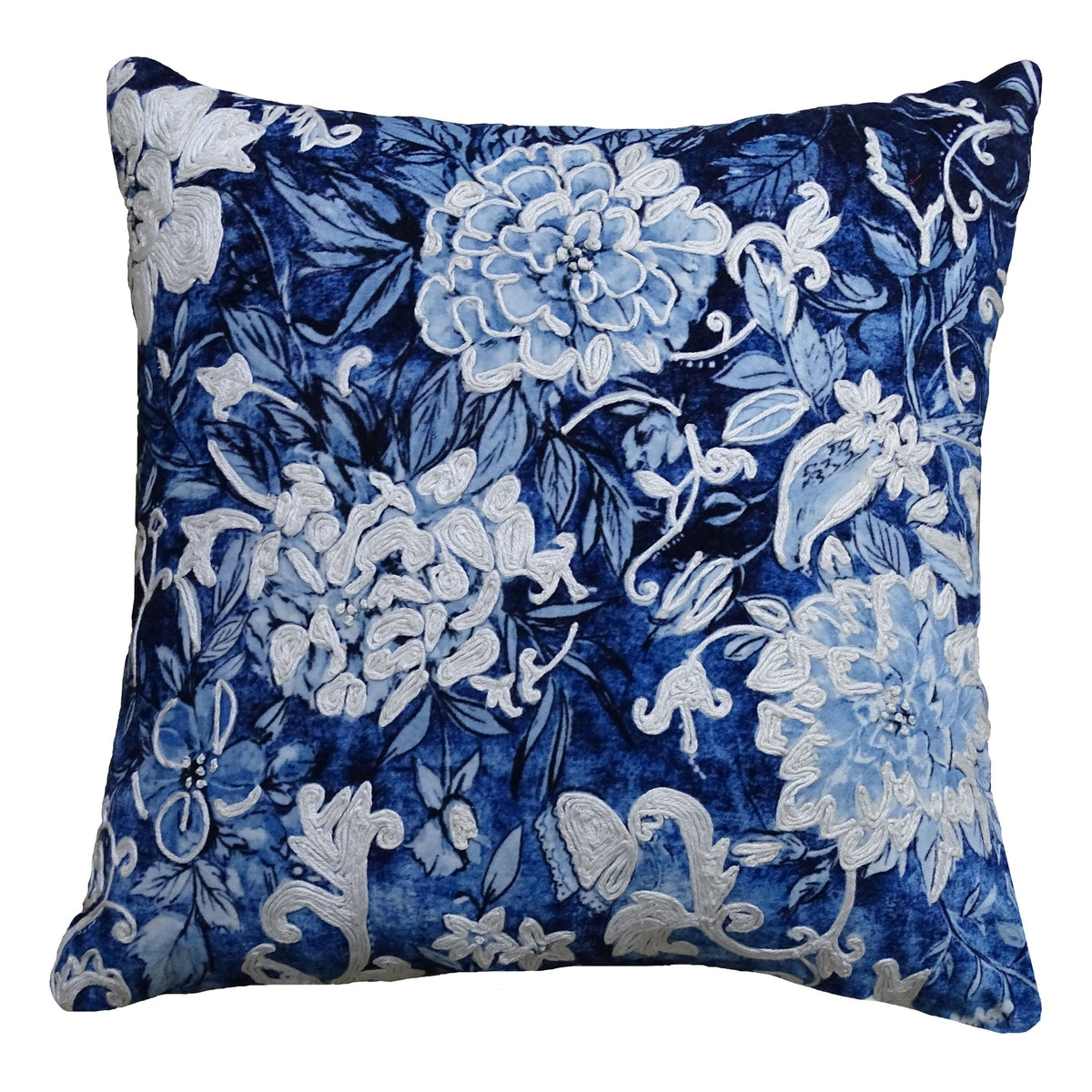 Vibhsa Decorative Throw Pillow Cover Fall Collection Blue & White