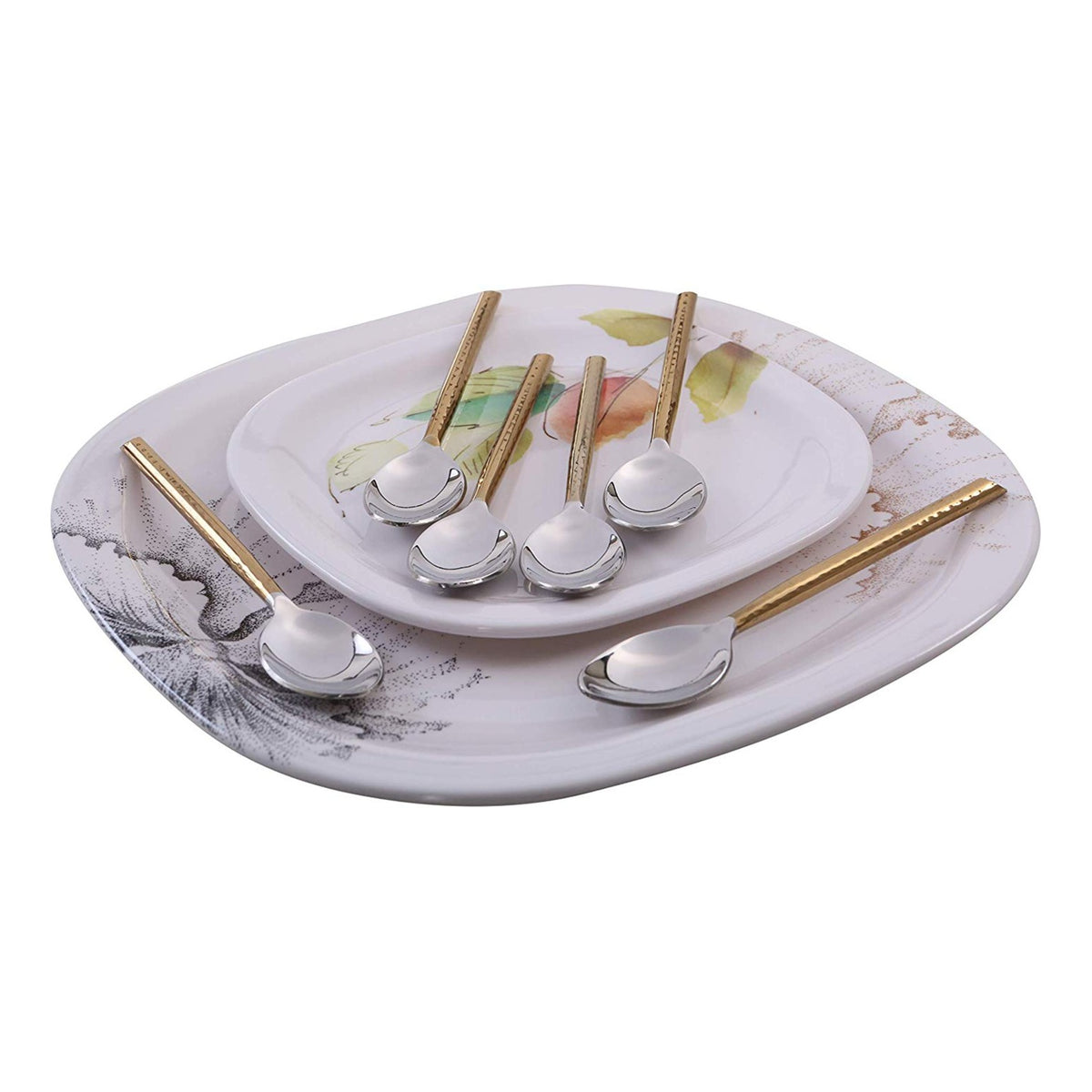 Vibhsa Gold Silverware Dessert Spoons Set of 6