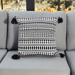 22" X 22" Throw Pillow for couch with Tassels-Winter