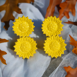 Vibhsa Sunflower Yellow Napkin Rings Set of 4