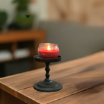 black pillar candle holder for table decor