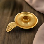 Golden Taper Candlestick Holder Dish