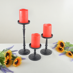 black matte candle holder set of 3 for table decor