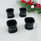 Christmas decor napkin rings