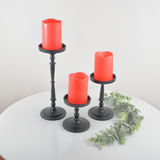 Pillar Candle Holder Set of 3 Black