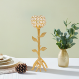 Golden Tree Hurricane Candle Holder