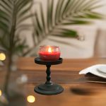 black pillar candle holder for table decor