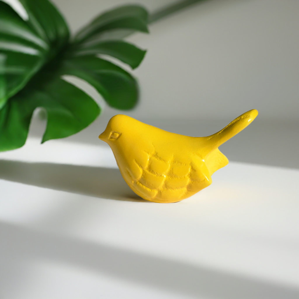 Vibhsa Bird Figurines Symbols of Health & Happiness (Yellow)