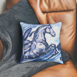 hand illustrated pillow cover with insert