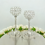 crystal candle holder set of 2 for party decor