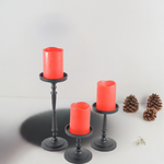 black matte candle holder set of 3 for table decor