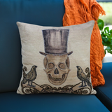 embroidered throw pillow