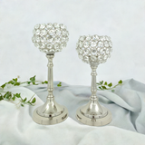 crystal candle holder set of 2 for party decor