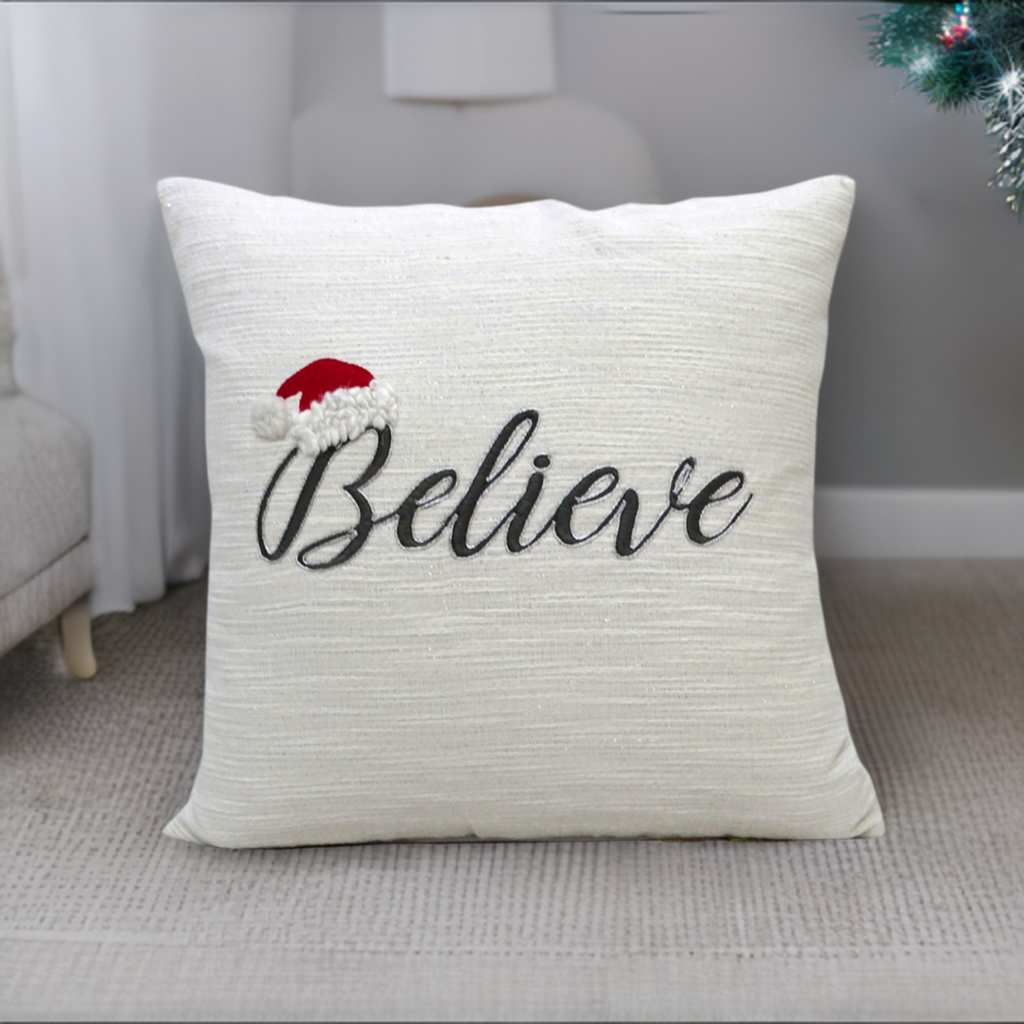 Believe throw shop pillow