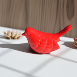 red bird figurine for home decor