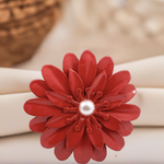 red pearl napkin ring to hold the fold of the napkin