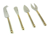 Cheese knives set of 4 Stainless Steel, Golden