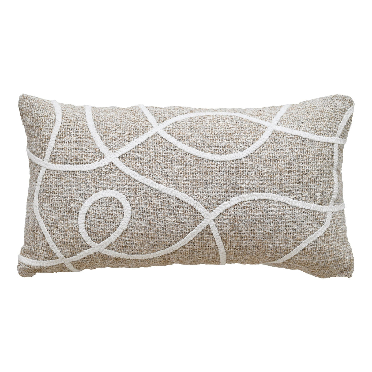 Vibhsa Handwoven & Machine Embroidered Decorative Pillow, 14" x 24"